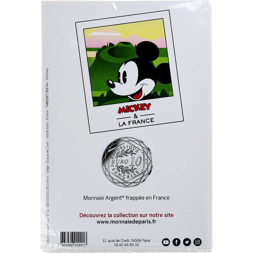 France, 10 Euro, Mickey Ode aux volcans, 2018, Monnaie de Paris, Silver