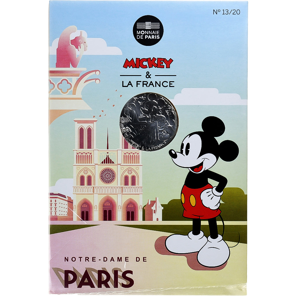 France, 10 Euro, Mickey Notre-Dame de Paris, 2018, Monnaie de Paris, Argent, FDC