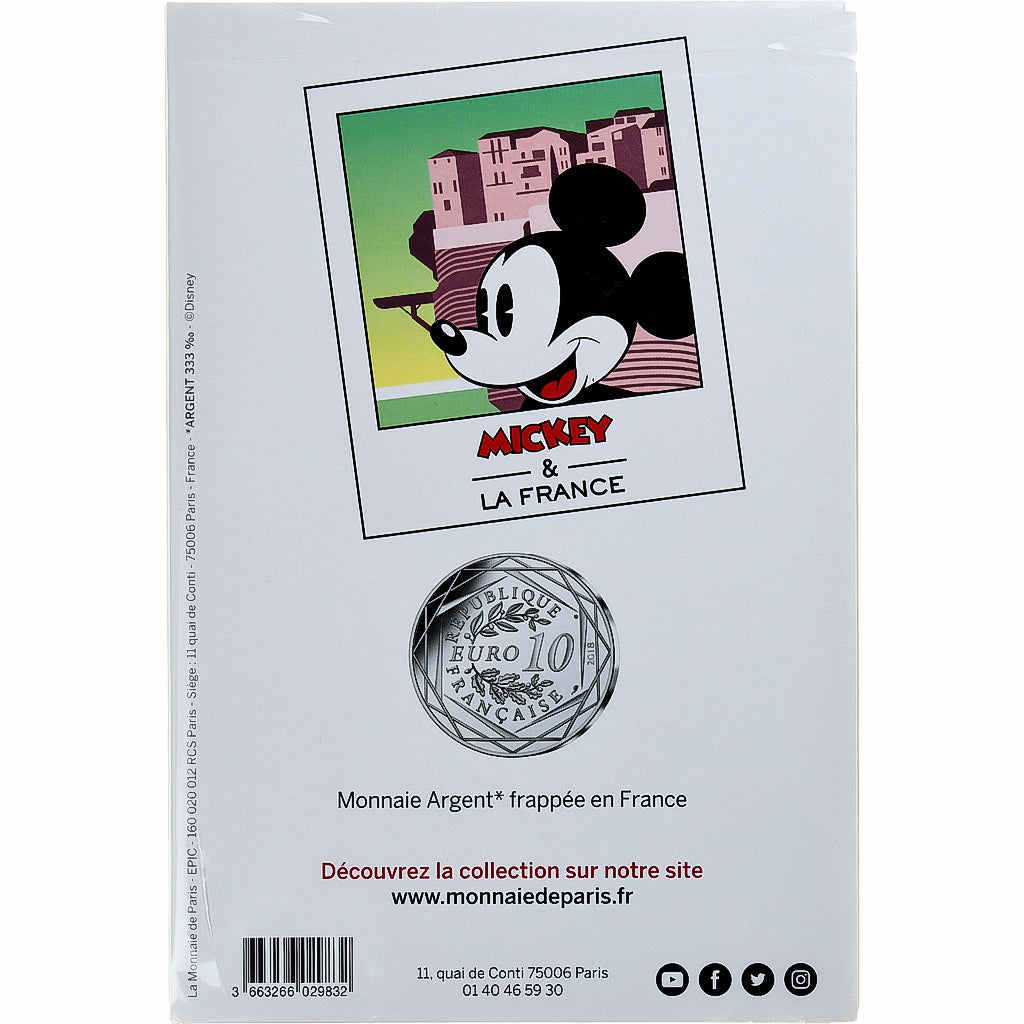 Frankrijk, 10 Euro, Mickey Balade de toute beauté, 2018, Monnaie de Paris
