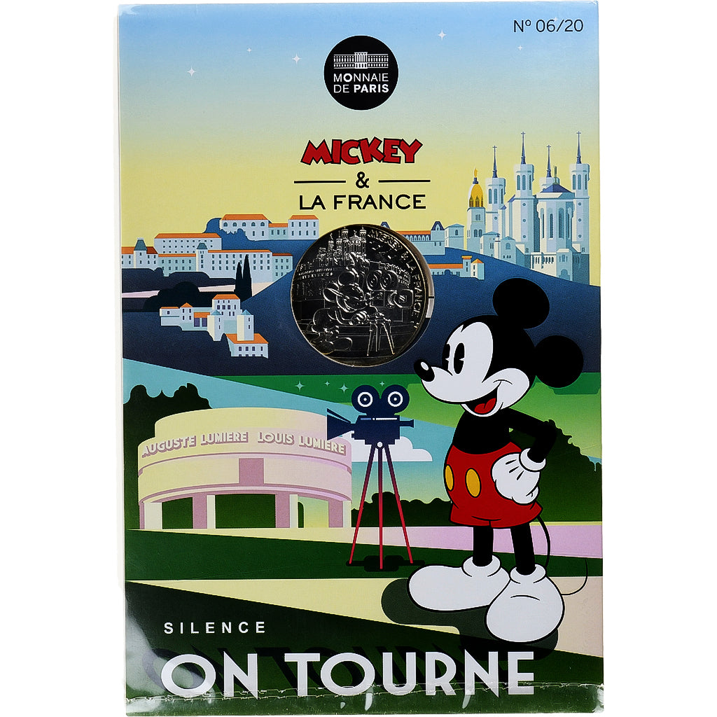 Francja, 10 Euro, Mickey Silence on tourne, 2018, Monnaie de Paris, Srebro