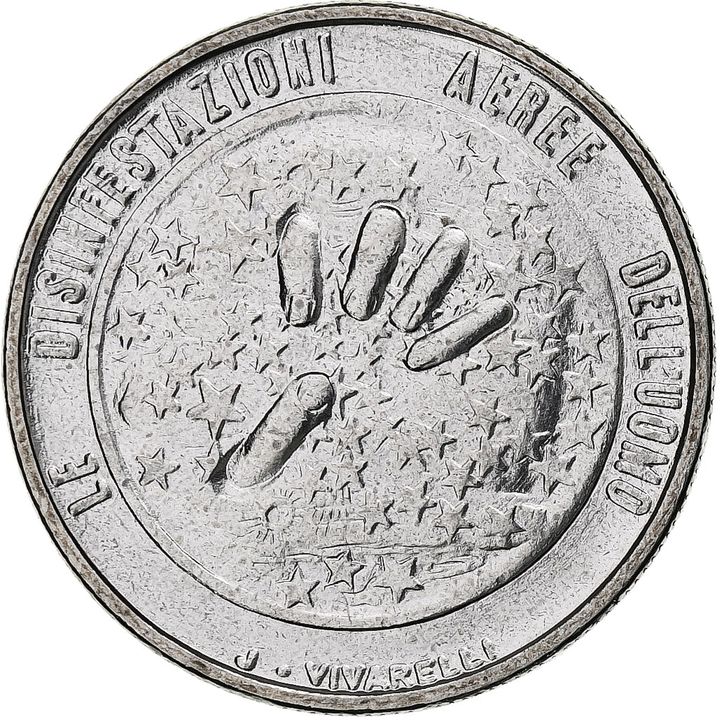 San Marino, 50 Lire, Protection of Nature, 1977, Rome, BU, Stal nierdzewna