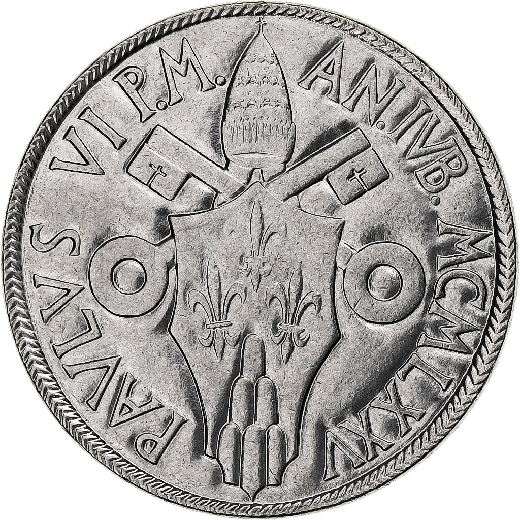 Vaticano, Paul VI, 100 Lire, Holy Year, 1975, Rome, BU, Aço Inoxidável