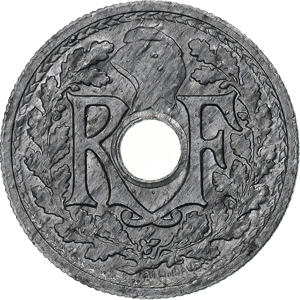 France, 10 Centimes, Lindauer, 1945, Beaumont-Le-Roger, Zinc, AU(55-58)