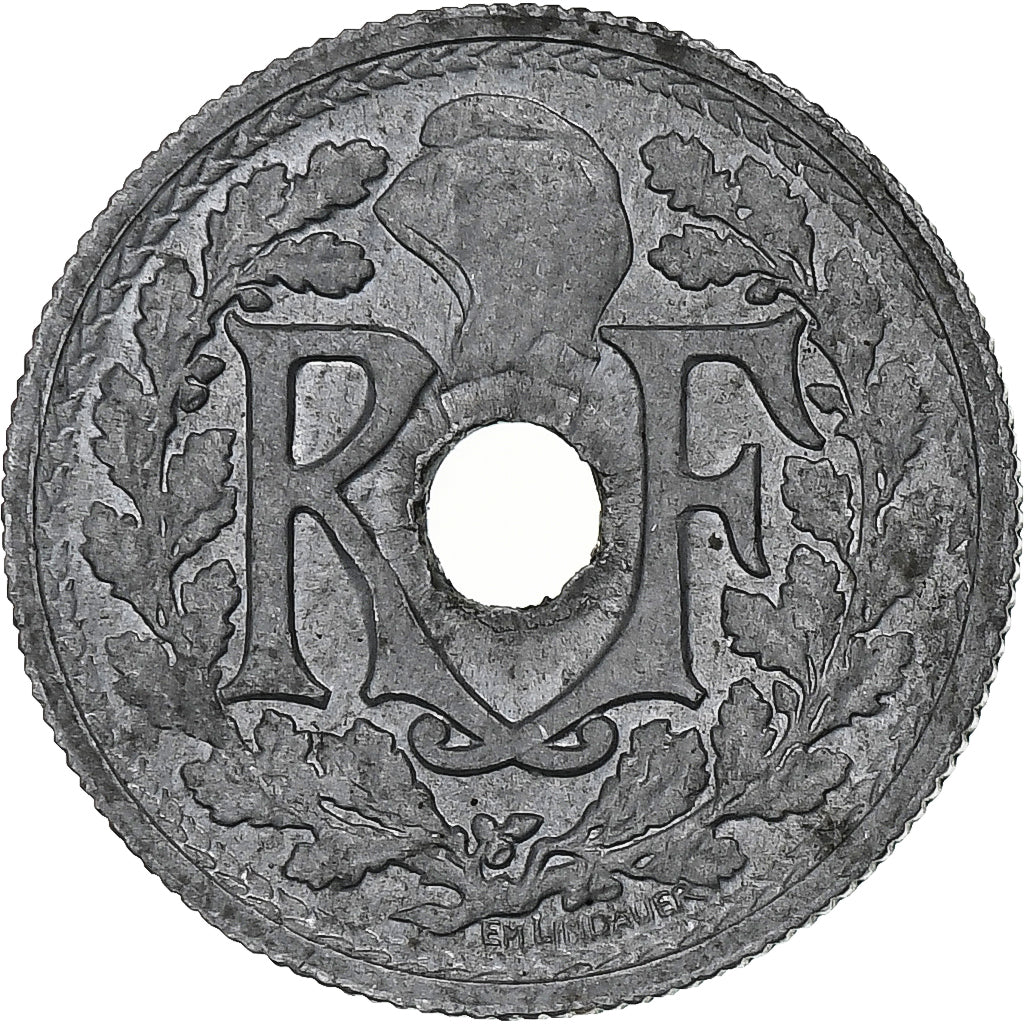 Francia, 10 Centimes, Lindauer, 1946, Beaumont-Le-Roger, Cinc, MBC+