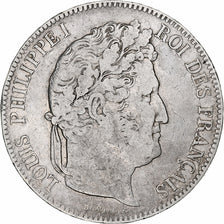 France, Louis-Philippe, 5 Francs, 1843, Lille, Silver, VF(30-35), Gadoury:678