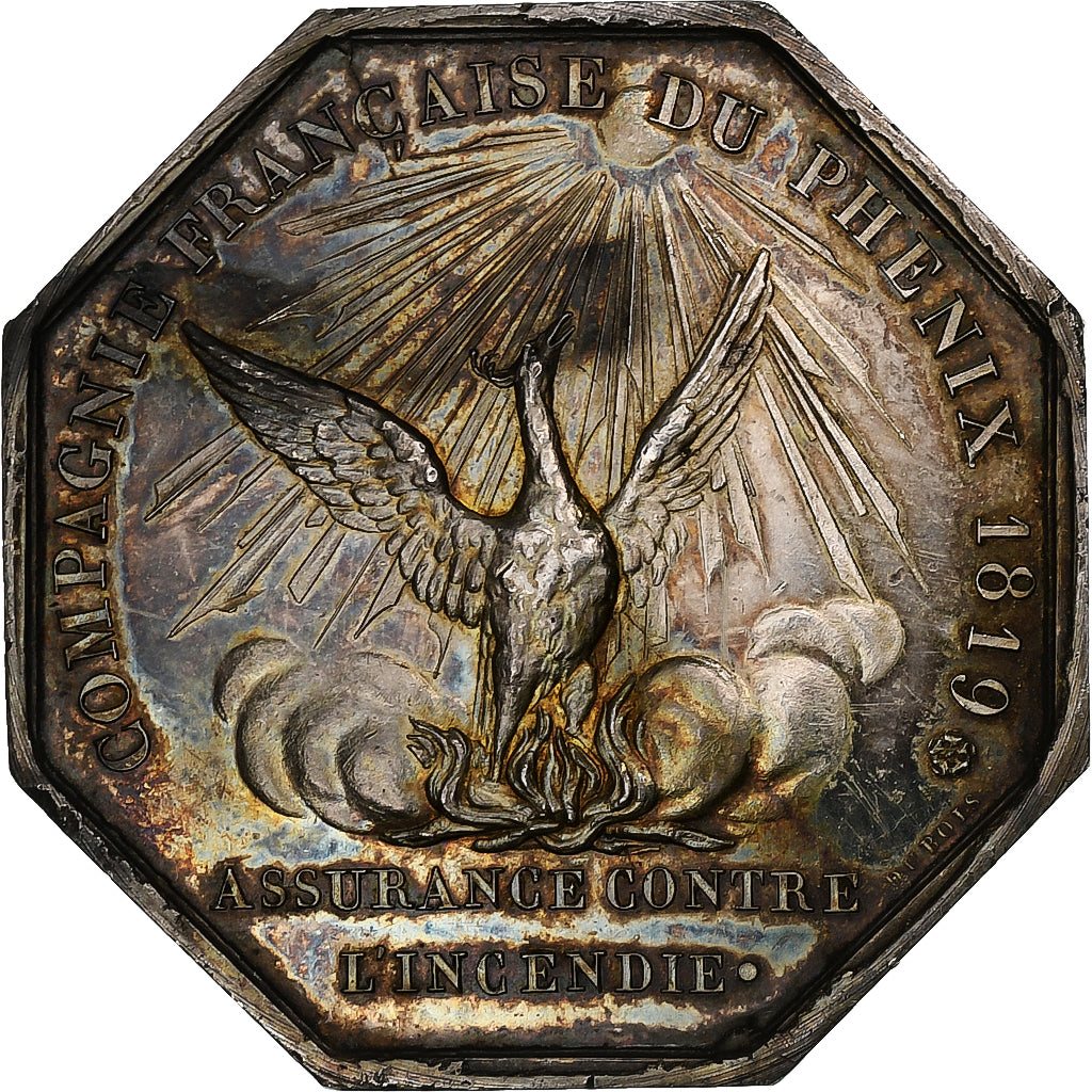 France, Token, Compagnie française du Phénix, 1819, Silver, MS(63)