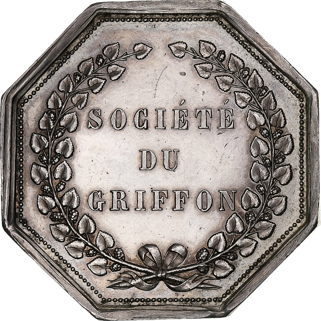 France, Jeton, Société du Griffon de Lyon, après 1880, Argent, SUP