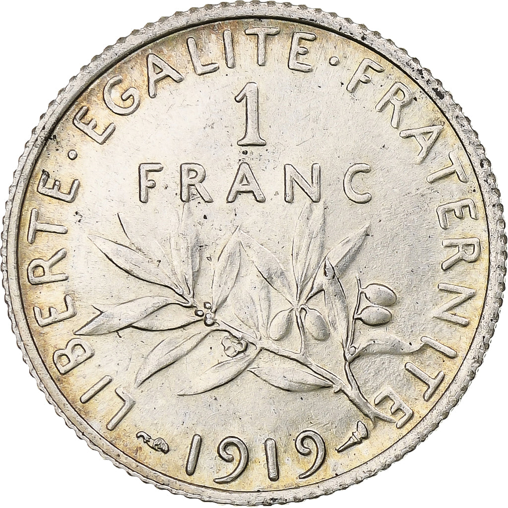 France, Franc, Semeuse, 1919, Paris, Argent, SUP+, Gadoury:467, KM:844