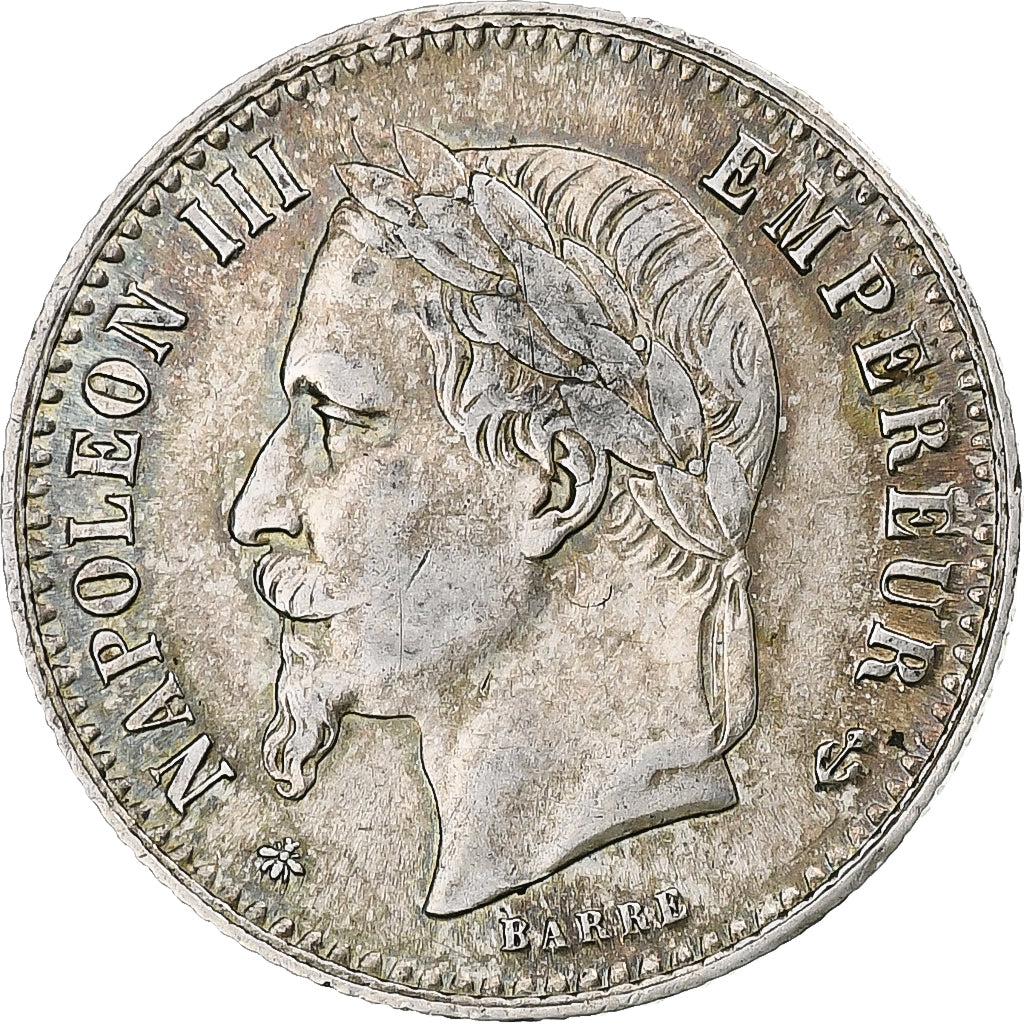 France, Napoleon III, 50 Centimes, 1864, Paris, Silver, AU(50-53), Gadoury:417
