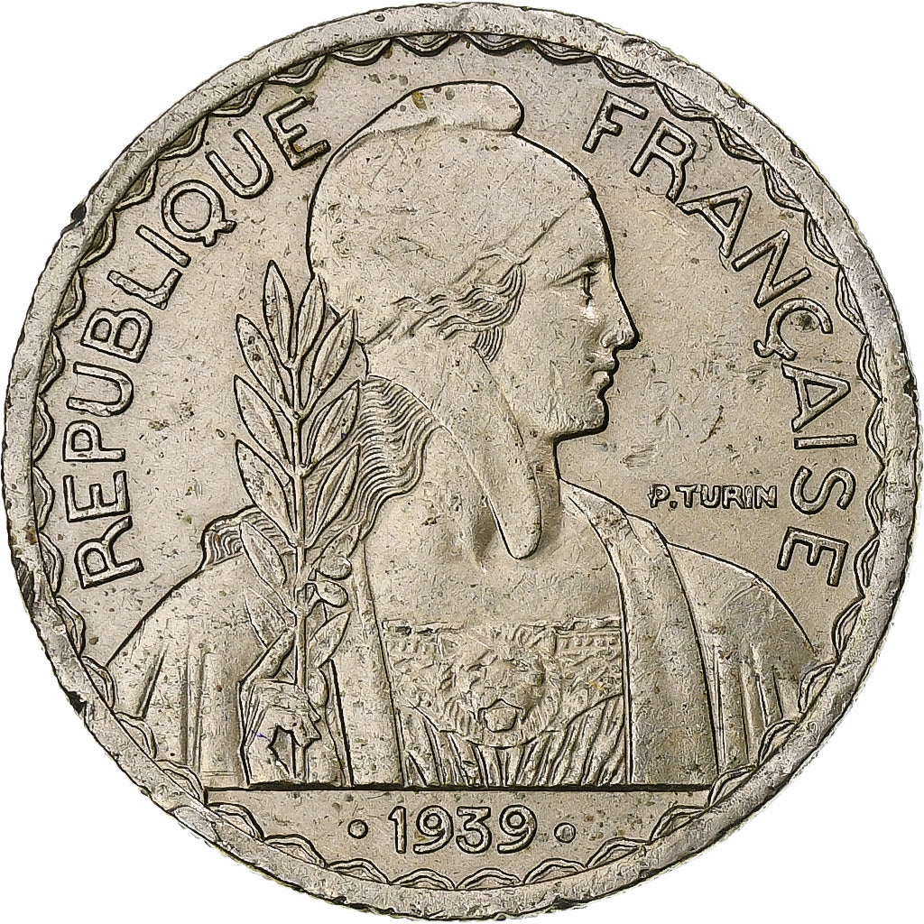 FRENCH INDO-CHINA, 20 Centimes, 1939, Paris, non-magnetic, Kupfer-Nickel, SS+