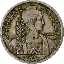 French Indochina, 20 Centimes, 1939, Paris, non-magnetic, Copper-nickel