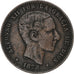 España, Alfonso XII, 10 Centimos, 1878, Barcelona, Cobre, MBC, KM:675