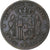 Spagna, Alfonso XII, 5 Centimos, 1877, Barcelona, Rame, BB, KM:674