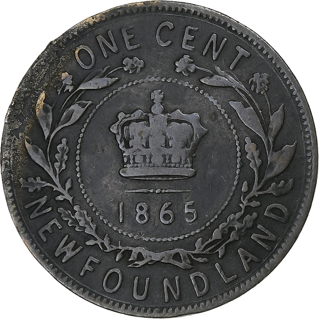 TERRANOVA, Victoria, Cent, 1865, London, Bronce, BC+, KM:1