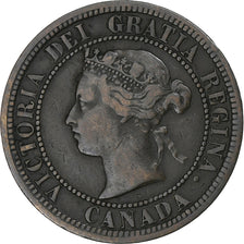 Canada, Victoria, Cent, 1876, Heaton, Brązowy, VF(30-35), KM:7