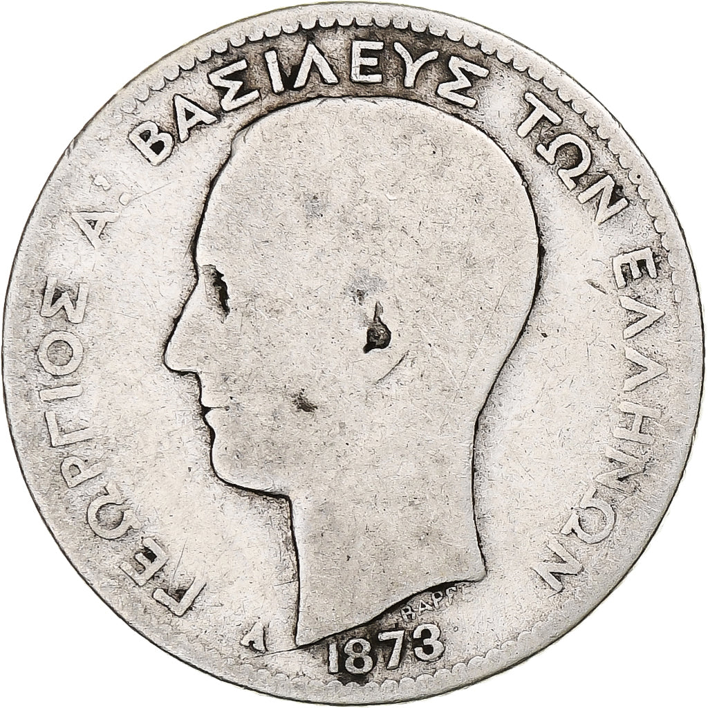 Greece, George I, Drachma, 1873, Paris, Silver, VF(20-25), KM:38