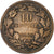 Luksemburg, Guillaume III, 10 Centimes, 1865, Paris, Miedź, VF(30-35), KM:23