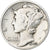 United States, Mercury Dime, 1942, San Francisco, Silver, AU(50-53), KM:140
