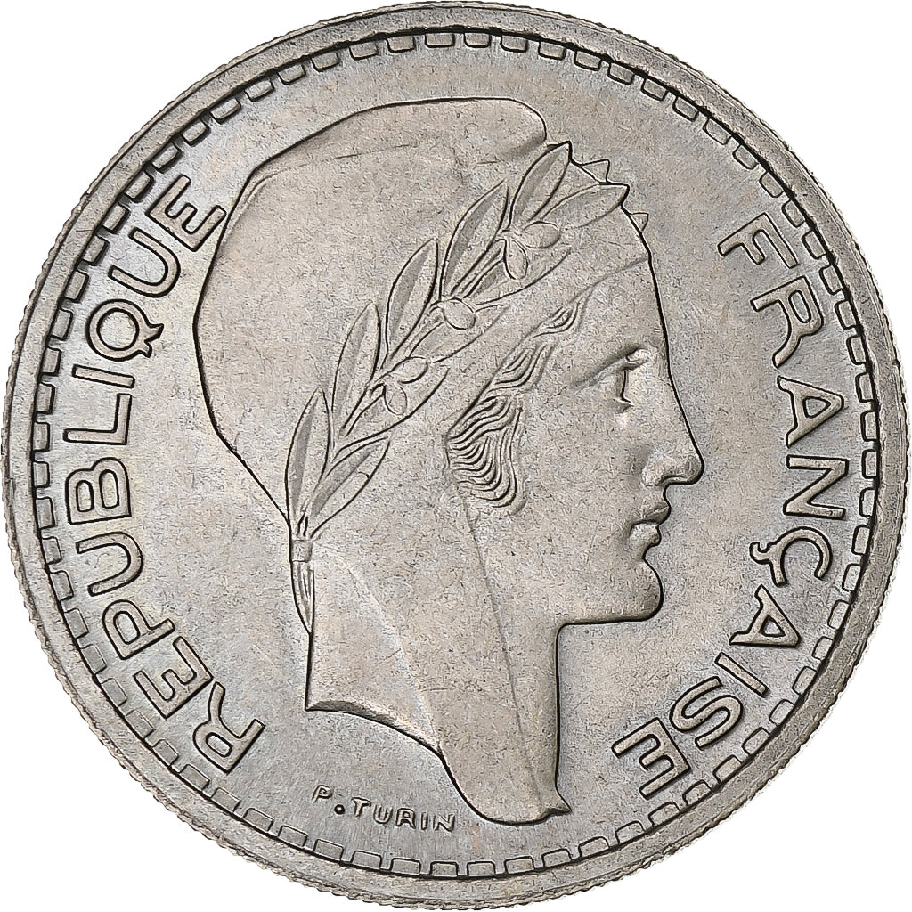 Francja, 10 Francs, Turin, 1949, Paris, Miedź-Nikiel, MS(64), Gadoury:811