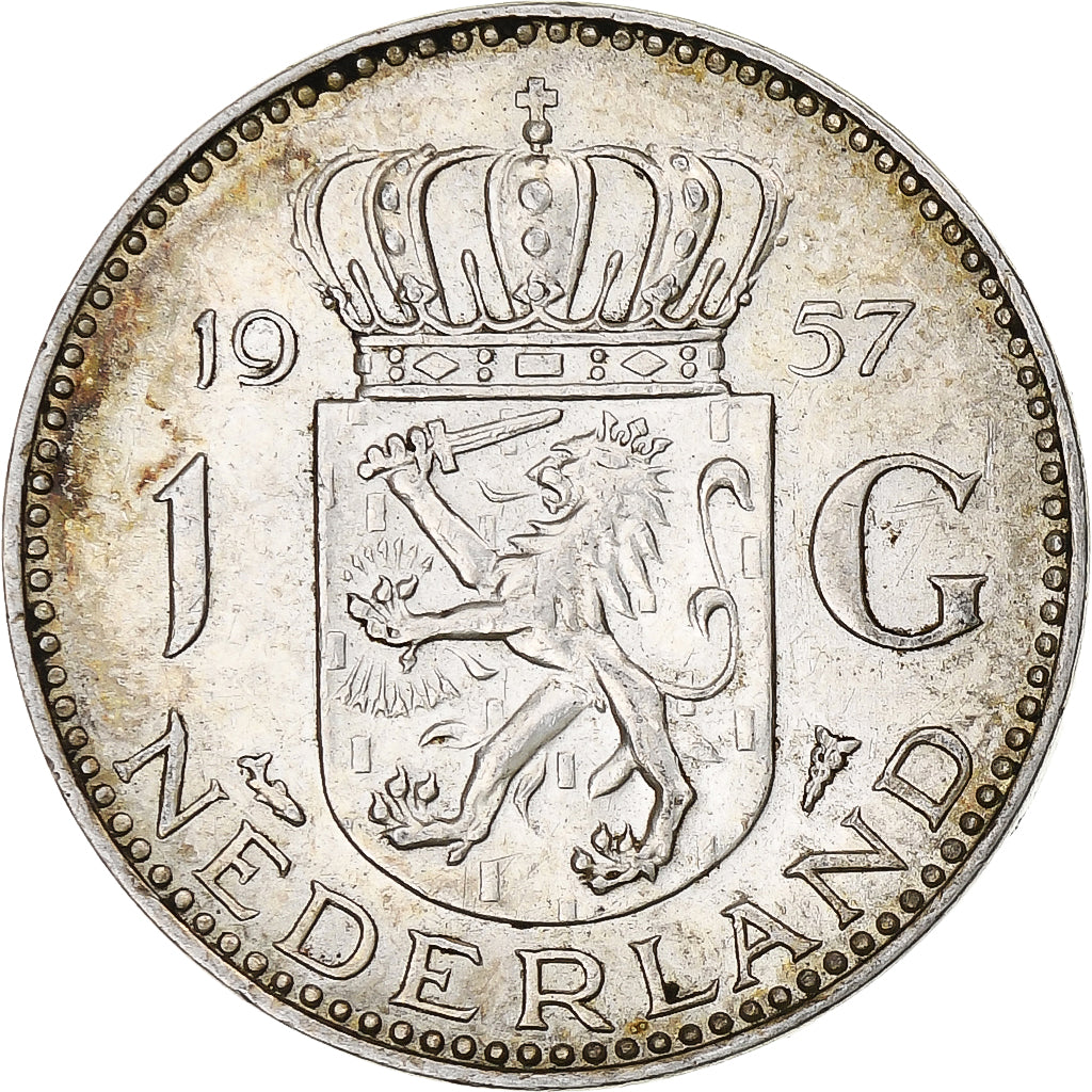 Pays-Bas, Juliana, Gulden, 1957, Utrecht, Argent, SUP, KM:184