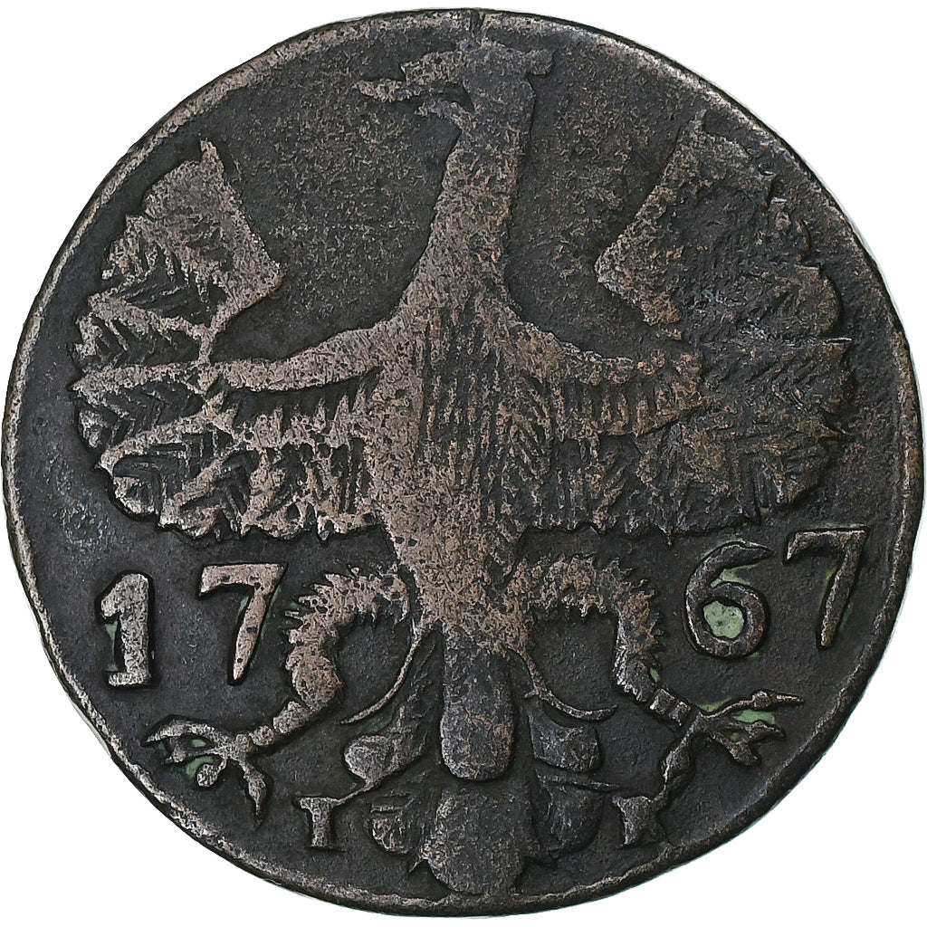 Ville impériale d'Aix-la-Chapelle, 12 Heller, 1767, Aix, Cuivre, TTB, KM:51