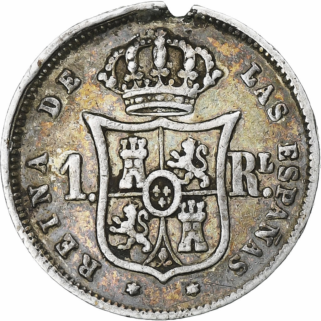 Spain, Isabel II, Real, 1852, Madrid, Silver, EF(40-45), KM:598.2