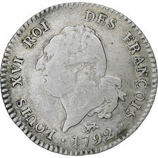Francja, Louis XVI, 30 sols françois, 1792 / AN 4, Paris, Srebro, VF(30-35)