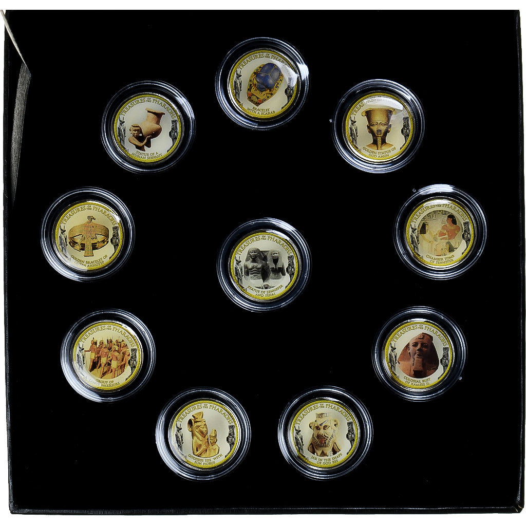Egypt, 10 x 1 pound, Trésor des Pharaons III, Cairo, Colourized, Bi-Metallic