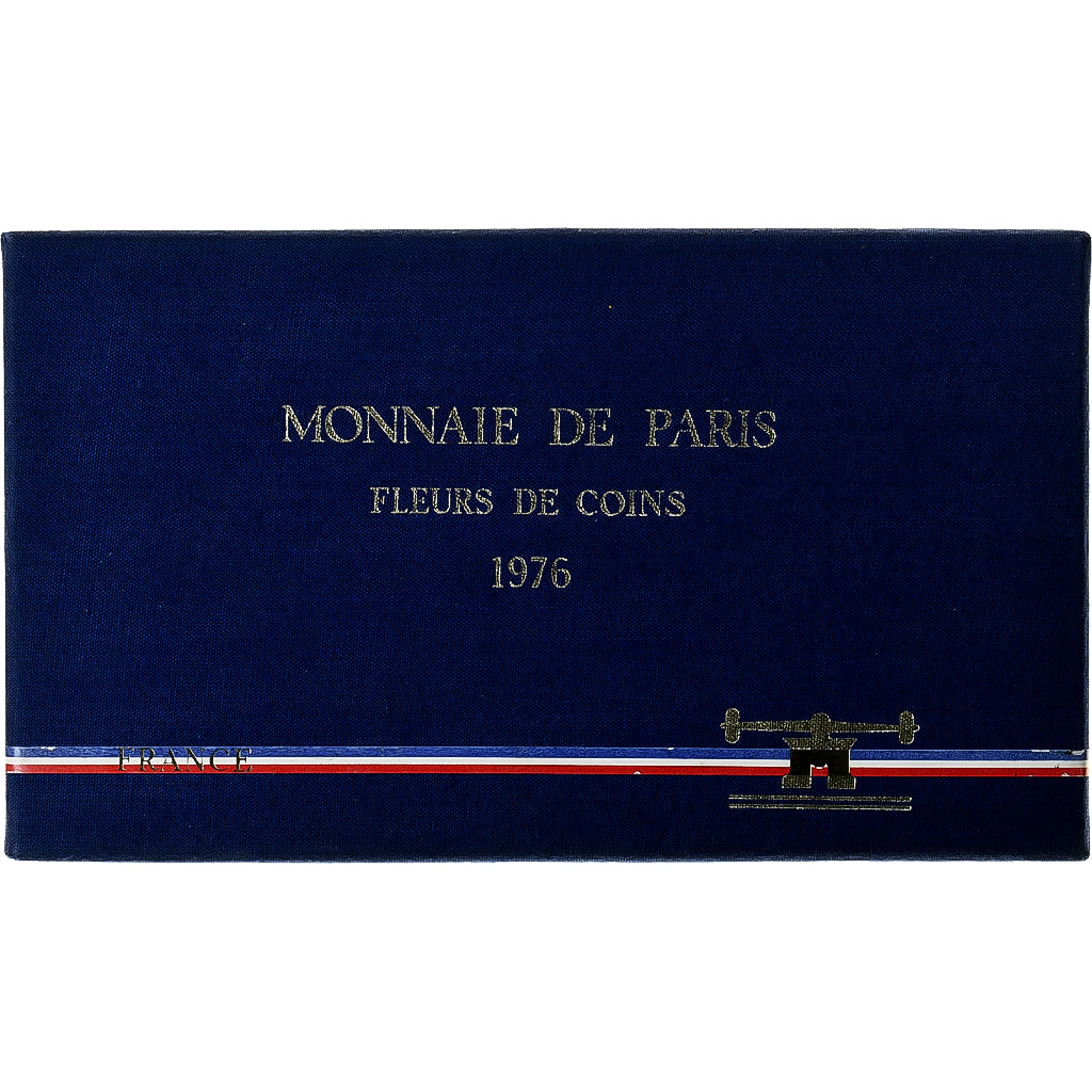 France, Coffret 1 c. à 50 frs., 1976, Monnaie de Paris, FDC, MS(65-70)