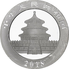 China, 10 Yüan, 1 oz, Panda, Bullion, 2018, Proof, Silver, MS(63), KM:2410