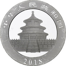 China, 10 Yüan, 1 oz, Panda, Bullion, 2018, Proof, Silver, MS(63), KM:2410