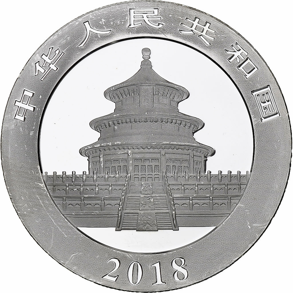 Cina, 10 Yüan, 1 oz, Panda, Bullion, 2018, FS, Argento, SPL, KM:2410