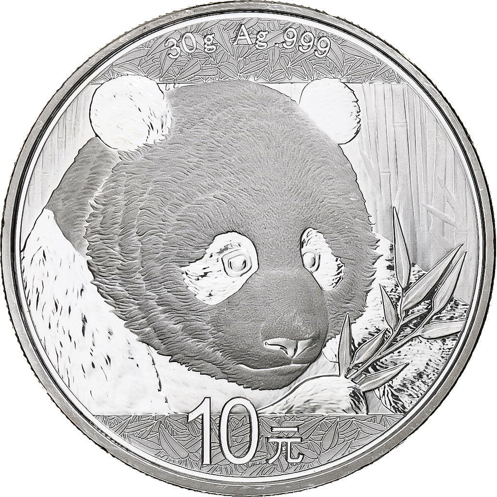 Cina, 10 Yüan, 1 oz, Panda, Bullion, 2018, FS, Argento, SPL, KM:2410
