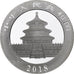China, 10 Yüan, 1 oz, Panda, Bullion, 2018, Proof, Silver, MS(63), KM:2410