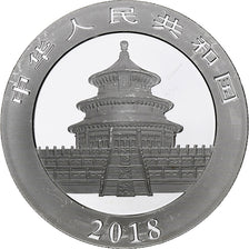 Chine, 10 Yüan, 1 oz, Panda, Bullion, 2018, BE, Argent, SPL, KM:2410