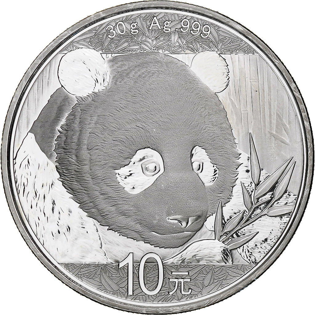 Cina, 10 Yüan, 1 oz, Panda, Bullion, 2018, FS, Argento, SPL, KM:2410
