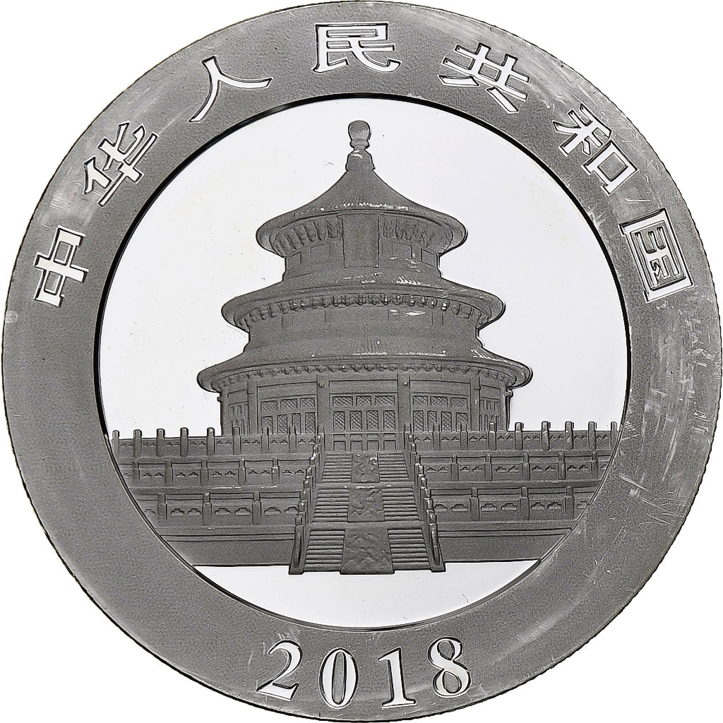 Cina, 10 Yüan, 1 oz, Panda, Bullion, 2018, FS, Argento, SPL, KM:2410