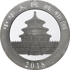 China, 10 Yüan, 1 oz, Panda, Bullion, 2018, Proof, Prata, MS(63), KM:2410