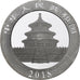 China, 10 Yüan, 1 oz, Panda, Bullion, 2018, Proof, Prata, MS(63), KM:2410