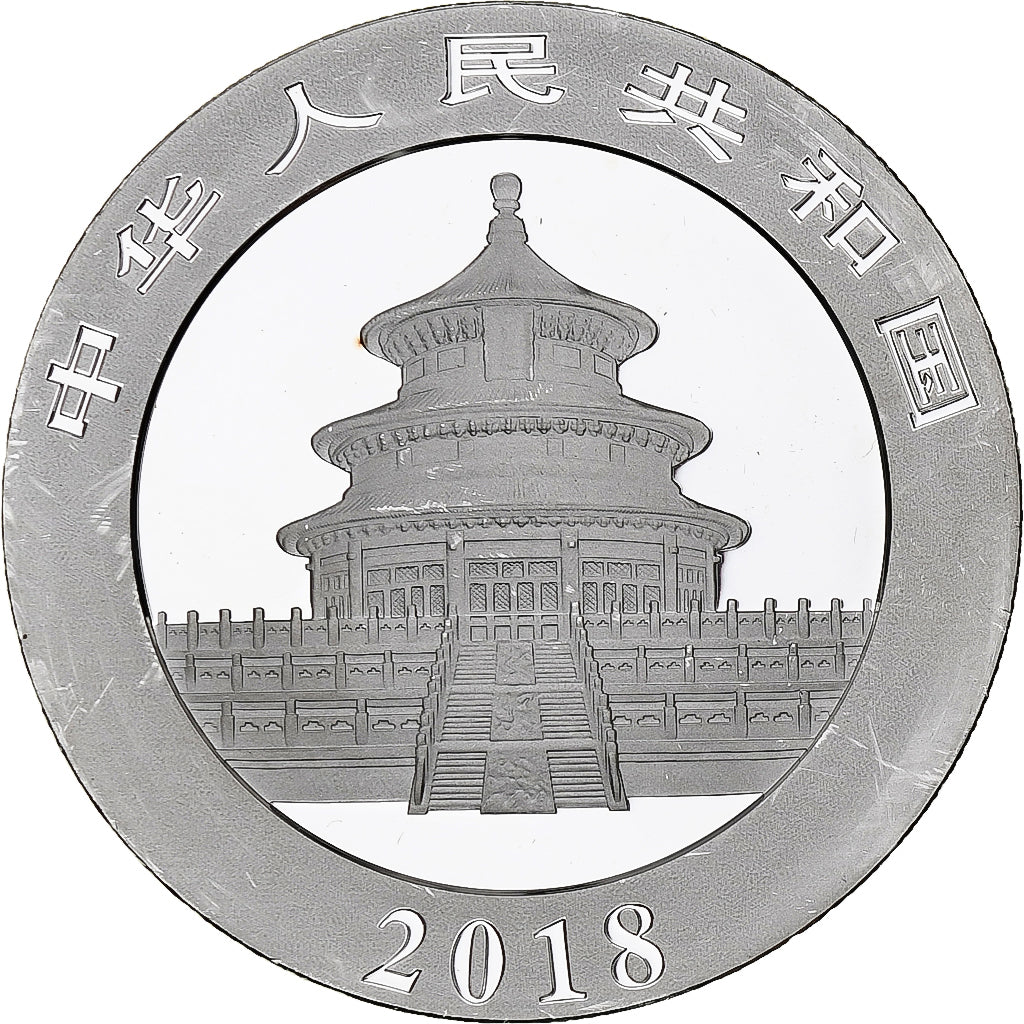 Cina, 10 Yüan, 1 oz, Panda, Bullion, 2018, FS, Argento, SPL, KM:2410