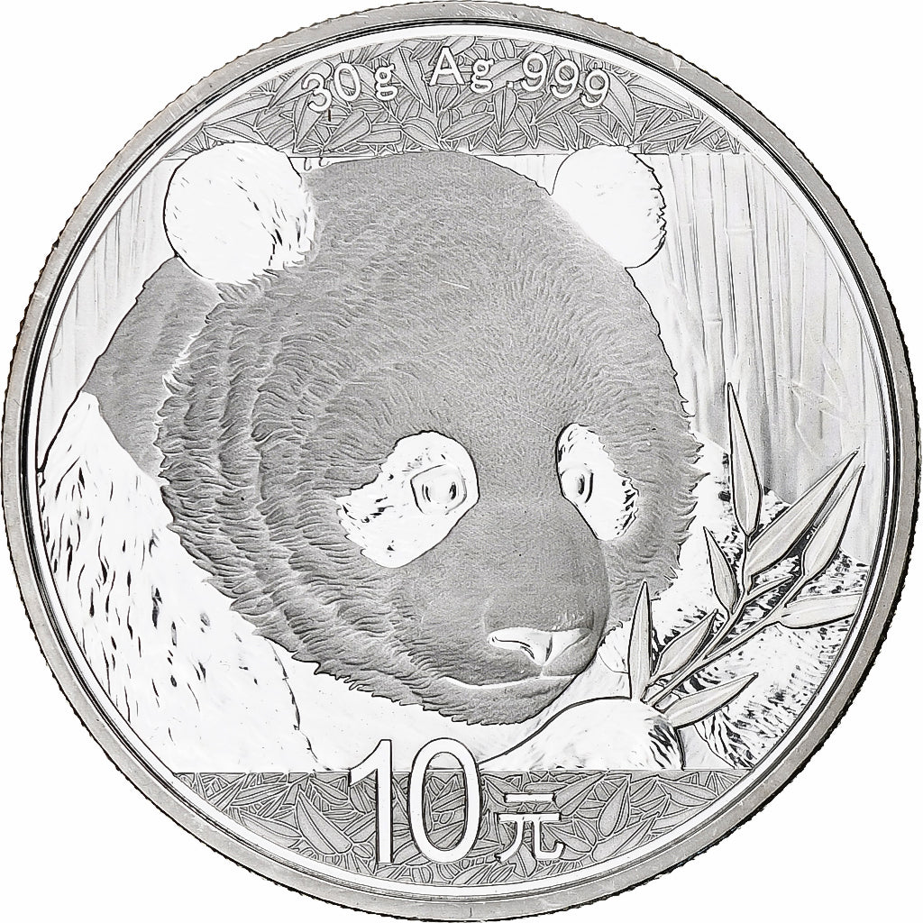 Cina, 10 Yüan, 1 oz, Panda, Bullion, 2018, FS, Argento, SPL, KM:2410