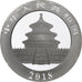 China, 10 Yüan, 1 oz, Panda, Bullion, 2018, Proof, Silver, MS(63), KM:2410