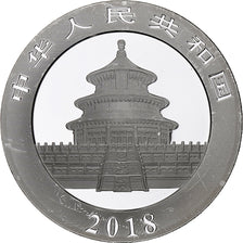 China, 10 Yüan, 1 oz, Panda, Bullion, 2018, Proof, Silver, MS(63), KM:2410