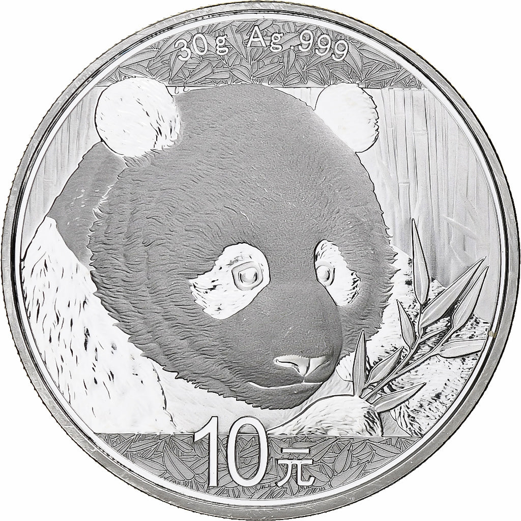 Cina, 10 Yüan, 1 oz, Panda, Bullion, 2018, FS, Argento, SPL, KM:2410