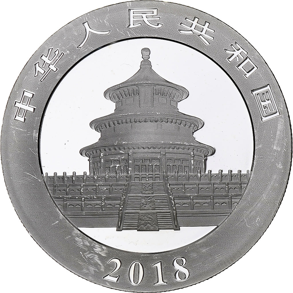 Cina, 10 Yüan, 1 oz, Panda, Bullion, 2018, FS, Argento, SPL, KM:2410