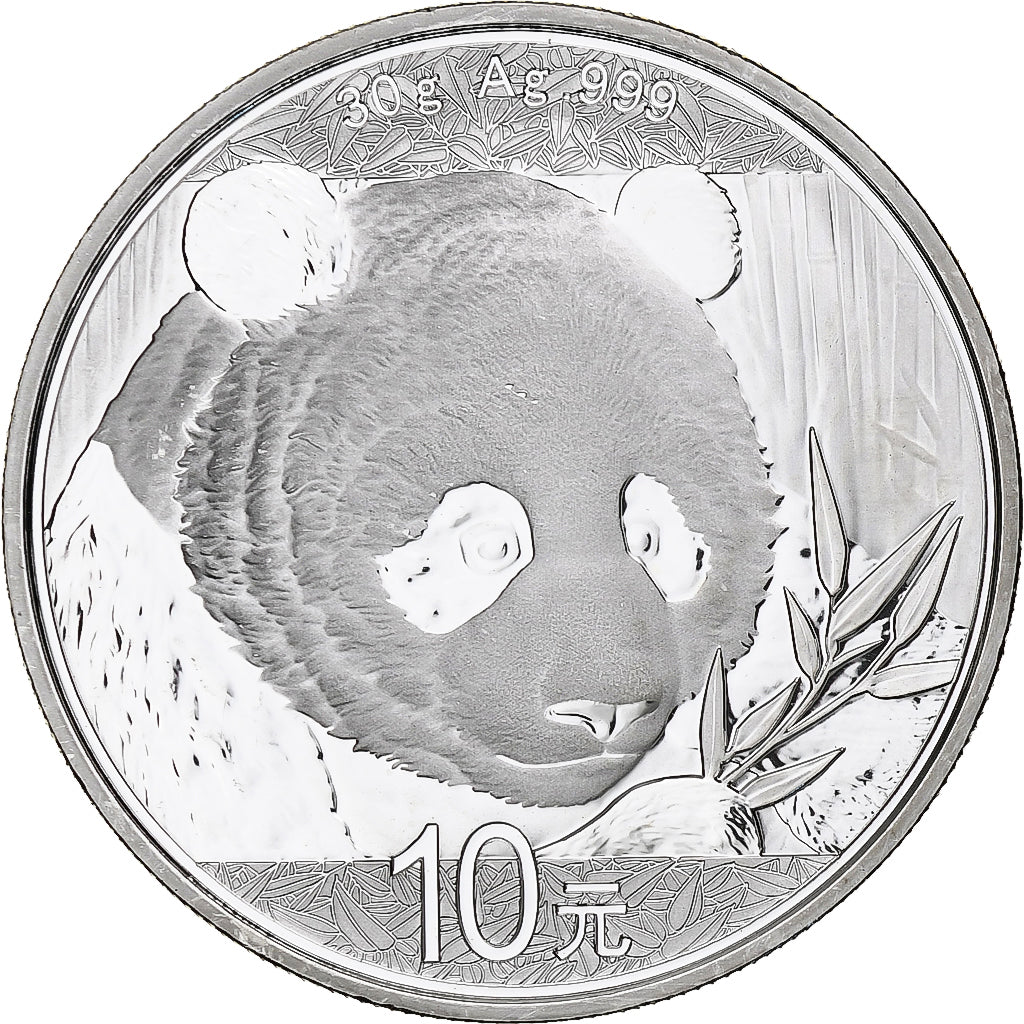 Cina, 10 Yüan, 1 oz, Panda, Bullion, 2018, FS, Argento, SPL, KM:2410