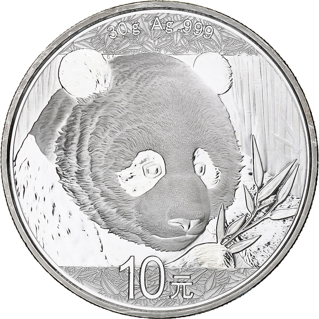 Cina, 10 Yüan, 1 oz, Panda, Bullion, 2018, FS, Argento, SPL, KM:2410