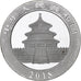 China, 10 Yüan, 1 oz, Panda, Bullion, 2018, Proof, Silver, MS(63), KM:2410