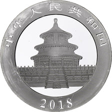 China, 10 Yüan, 1 oz, Panda, Bullion, 2018, Proof, Silver, MS(63), KM:2410