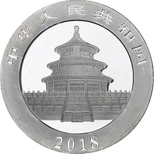 China, 10 Yüan, 1 oz, Panda, Bullion, 2018, Proof, Silver, MS(63), KM:2410